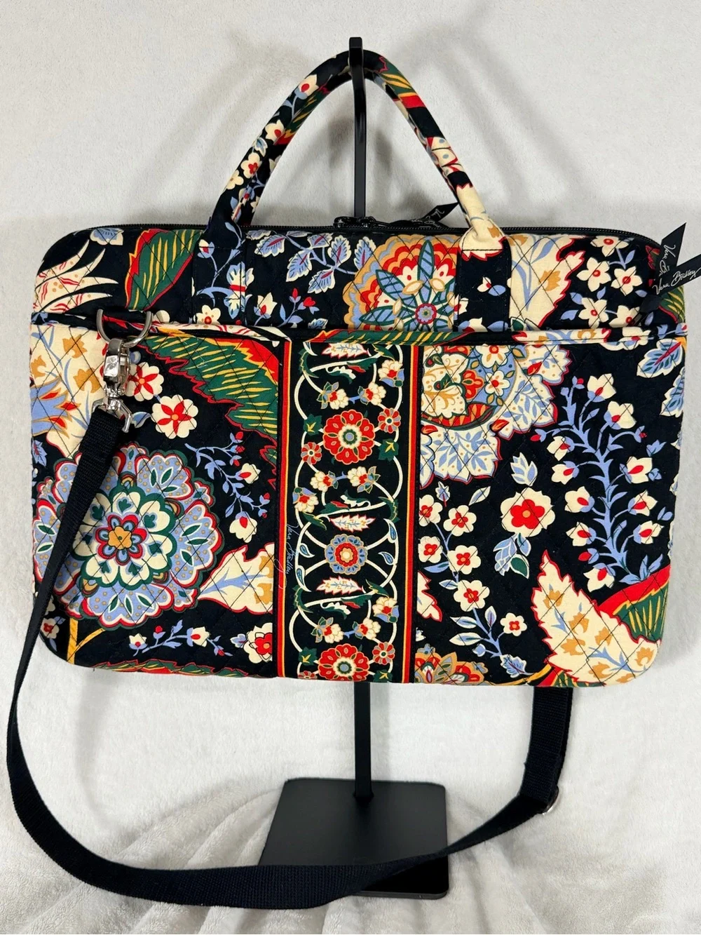 Vera Bradley Versailles Quilted Laptop Tote Bag Floral Shoulder Bag